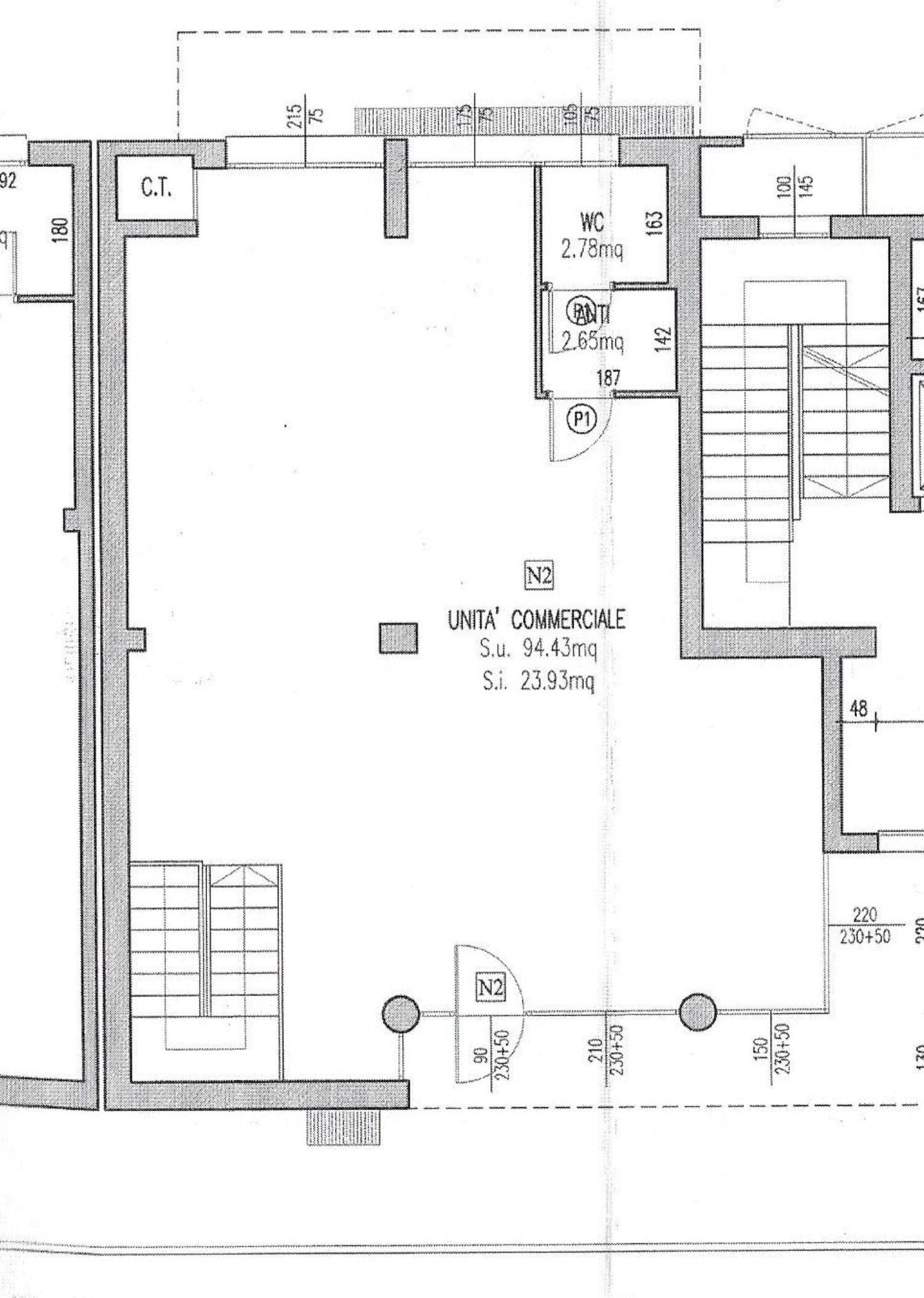planimetria - Shop Pordenone - floor plans 1