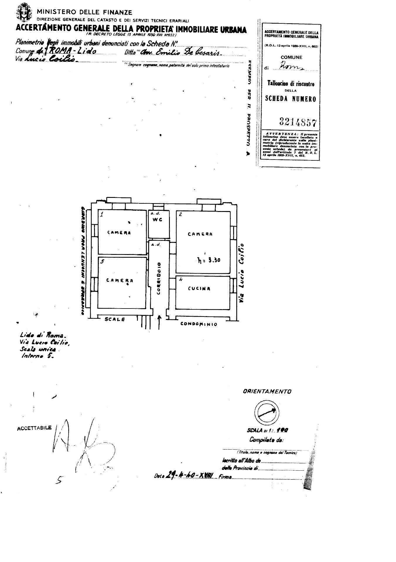 Foto 49 - Appartamento Via Lucio Coilio
 
19, Roma - planimetria 1