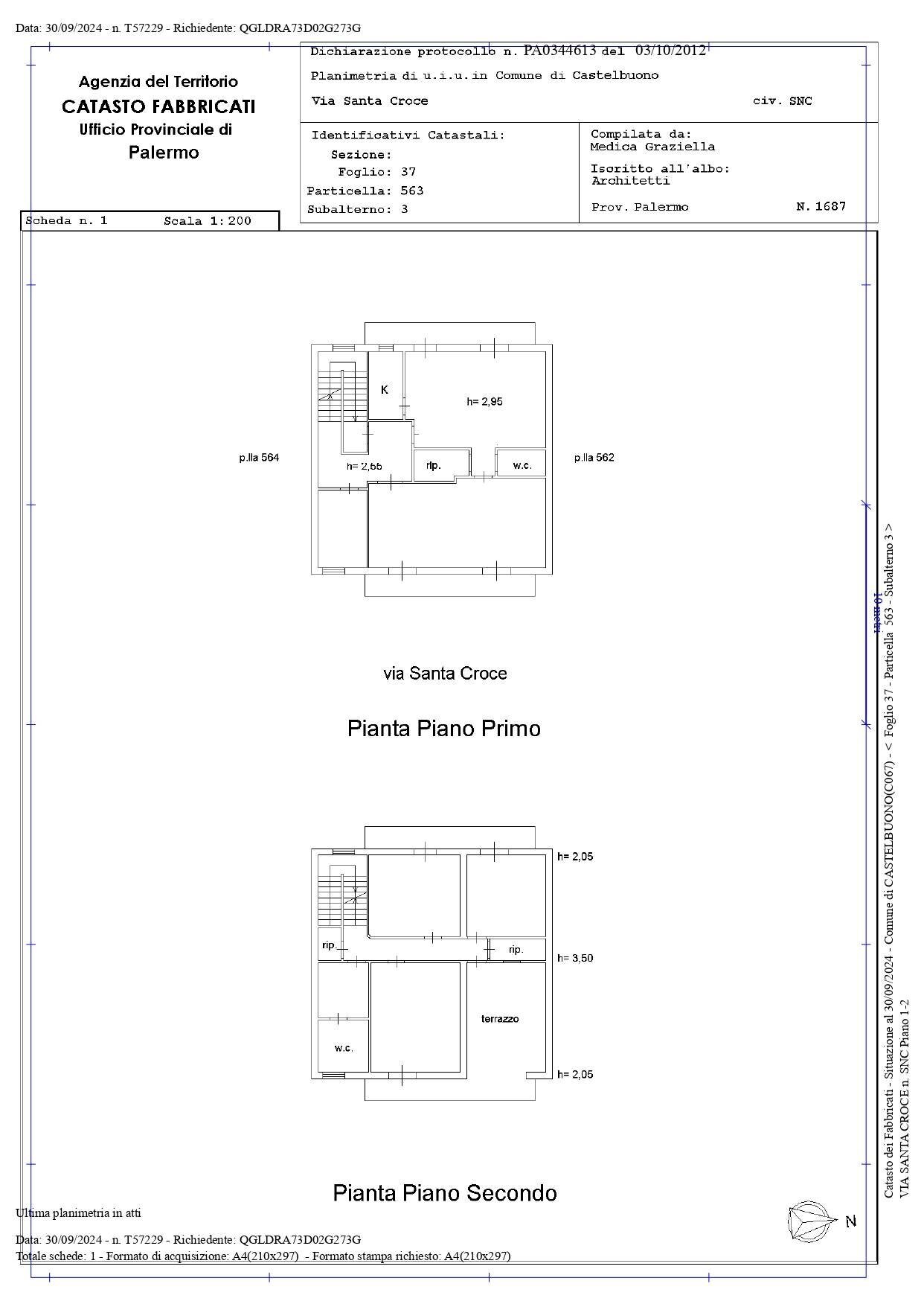 Foto 3 - Apartment via Santa Croce
 
69, Castelbuono - floor plans 1