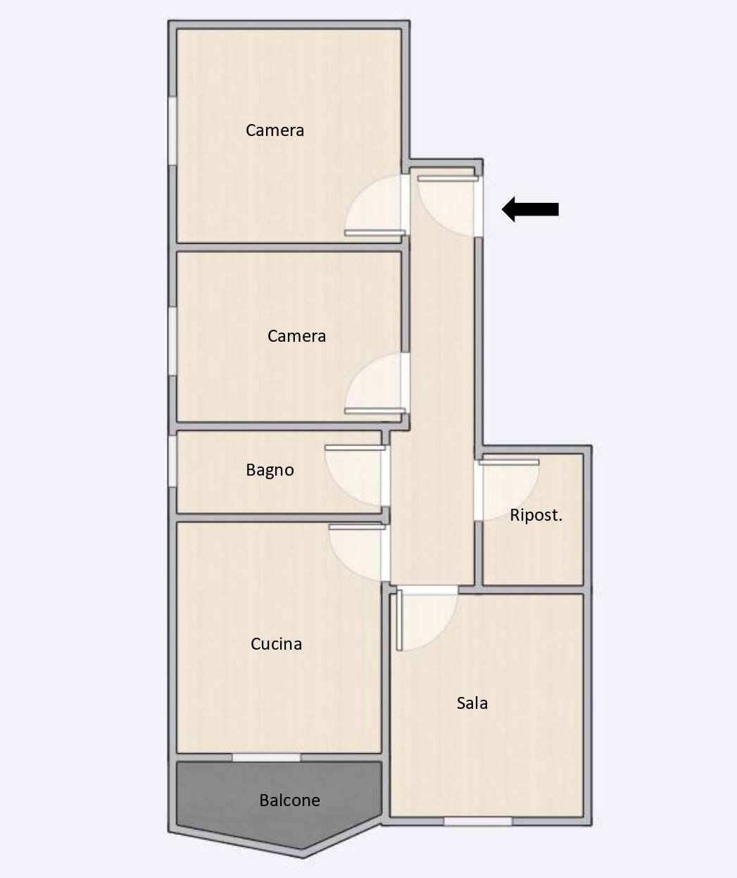 Foto 15 - Quadrilocale Cairo Montenotte - planimetria 1