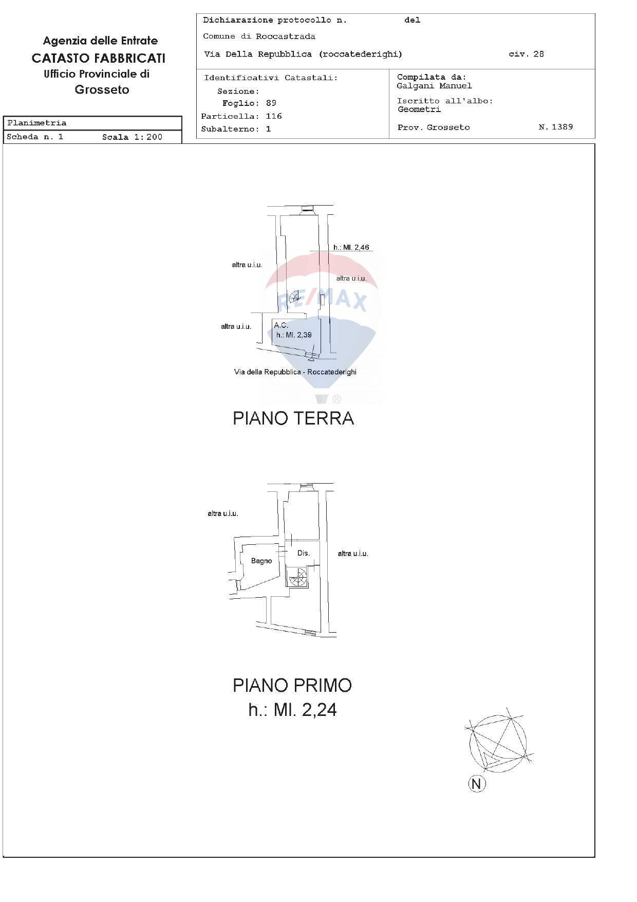 Pianta 2D - Independent house VIA DELLA REPUBBLICA
 
28, Roccastrada - floor plans 1