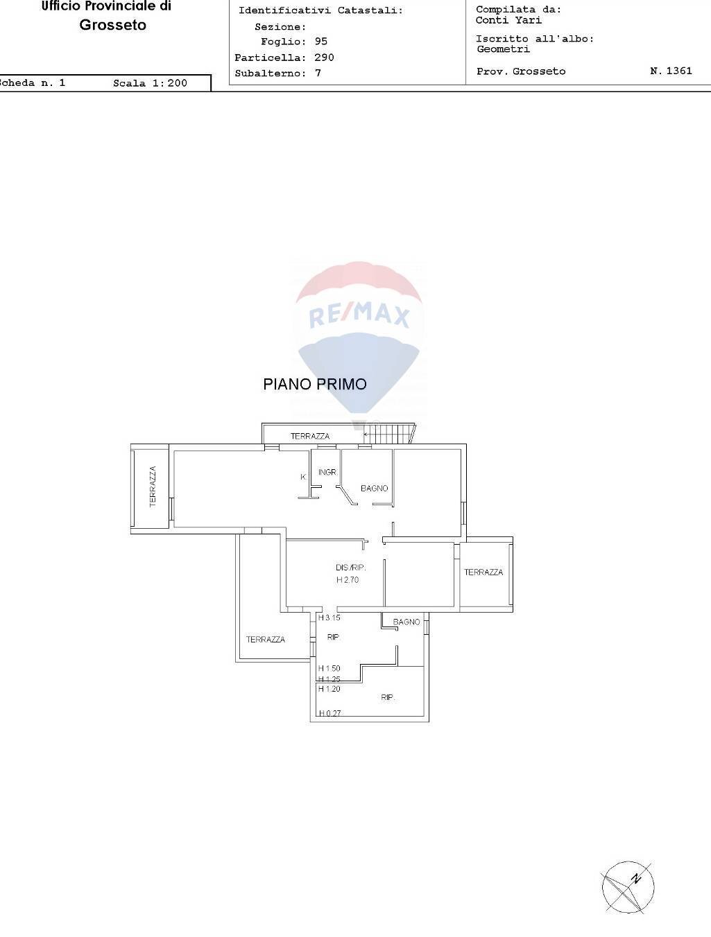 PLANIMETRIA - Casa indipendente VIA DELLA MENGONA
 
13C, Roccastrada - planimetria 1