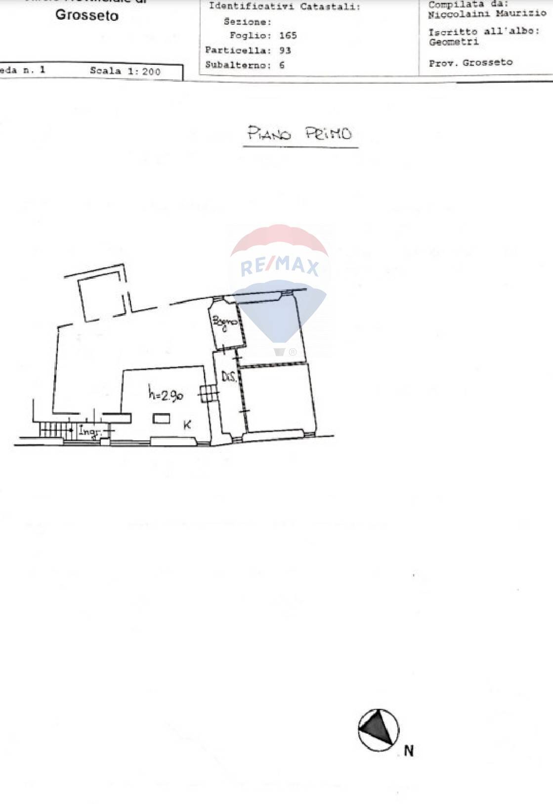 PLANIMETRIA - Four-room apartment VIA MAZZINI
 
38, Massa Marittima - floor plans 1