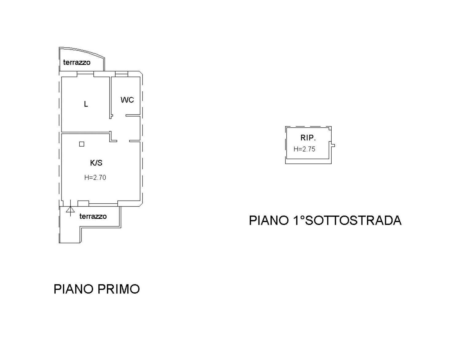 planimetria - Bilocale Fano - planimetria 1