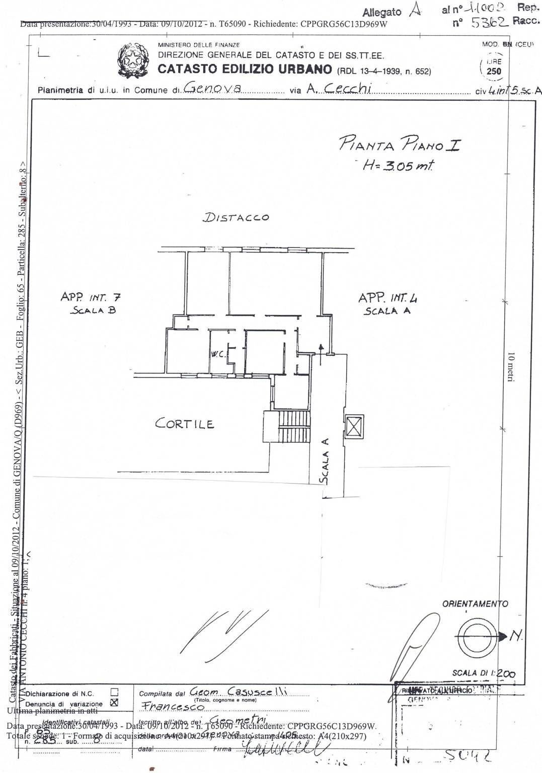 Office via Antonio Cecchi, 4, Genova - floor plans 1