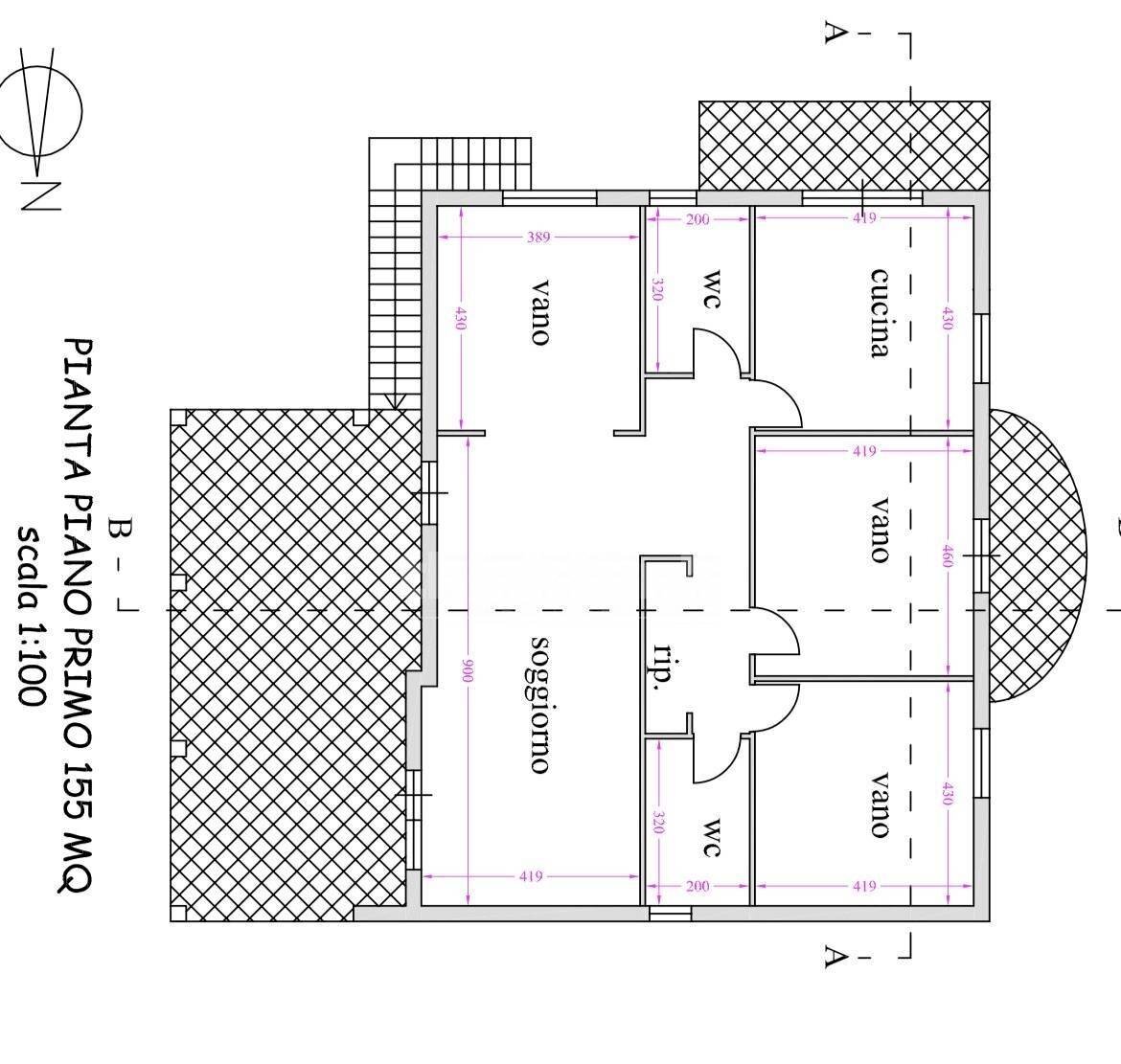 Foto 23 - Villa via vecchiuzzi
 
snc, Aci Bonaccorsi - planimetria 1