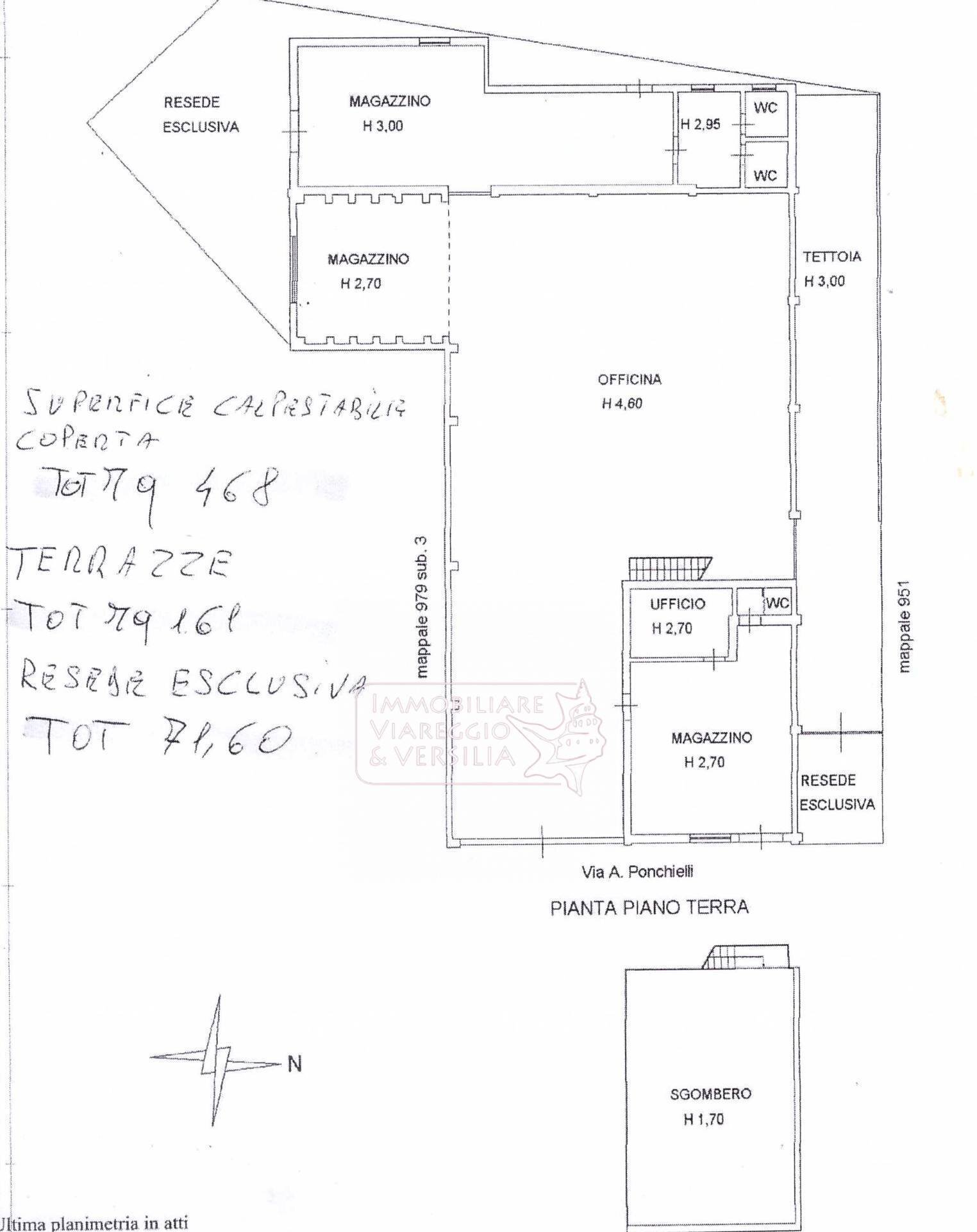Foto 5 - Magazzino via della Circonvallazione, Viareggio - planimetria 1