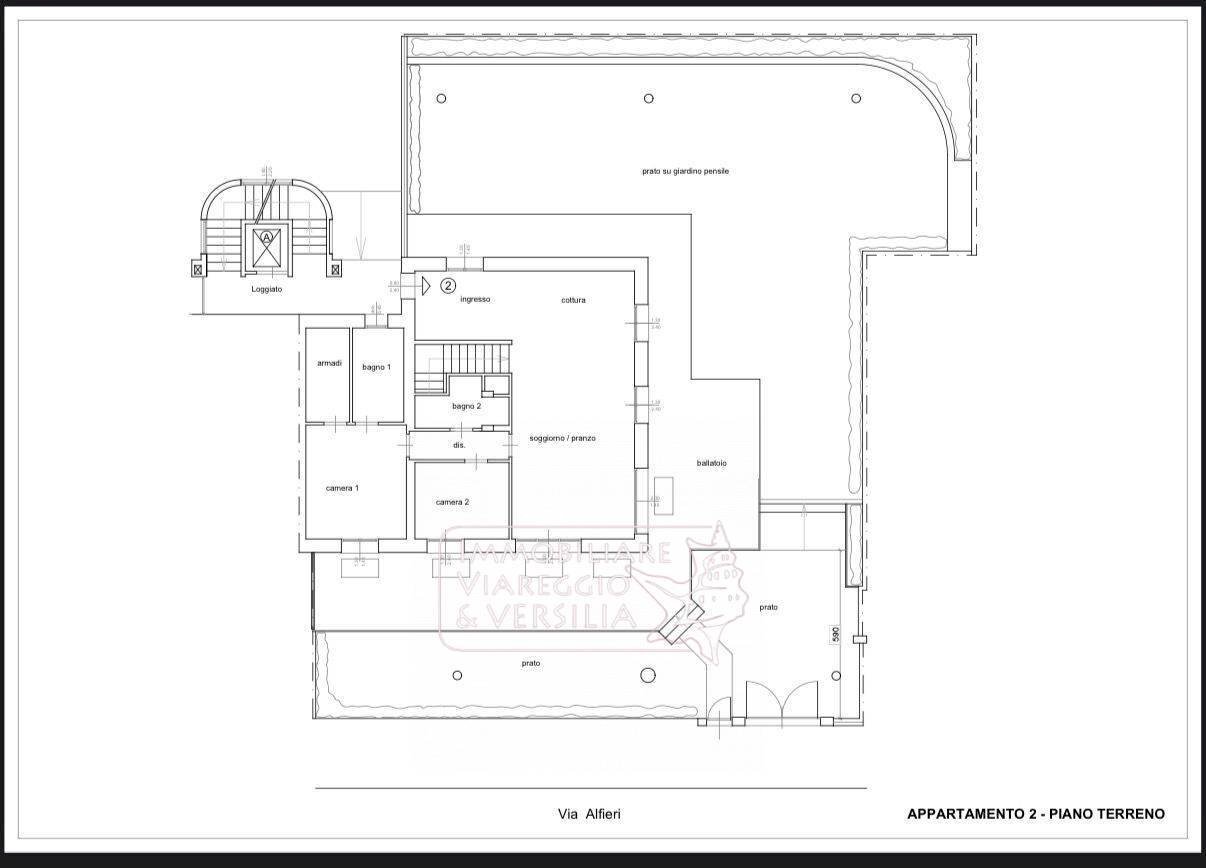 Foto 54 - Appartamento via Digione, Viareggio - planimetria 1