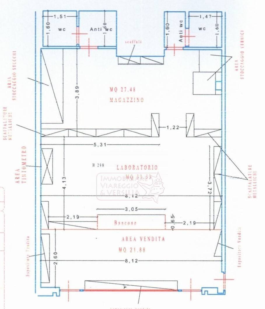 Foto 8 - Commercial Premises via Aurelia nord
 
43, Viareggio - floor plans 1