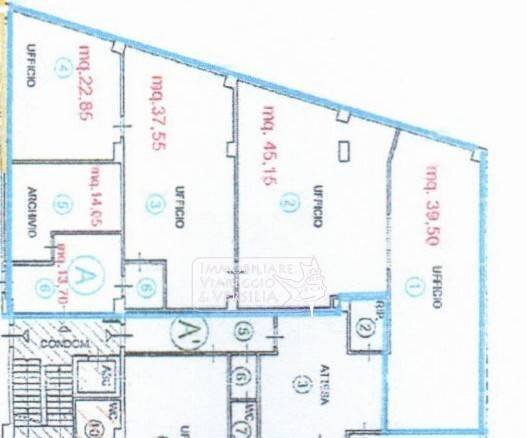 Foto 11 - Ufficio via Vespucci
 
220, Viareggio - planimetria 1