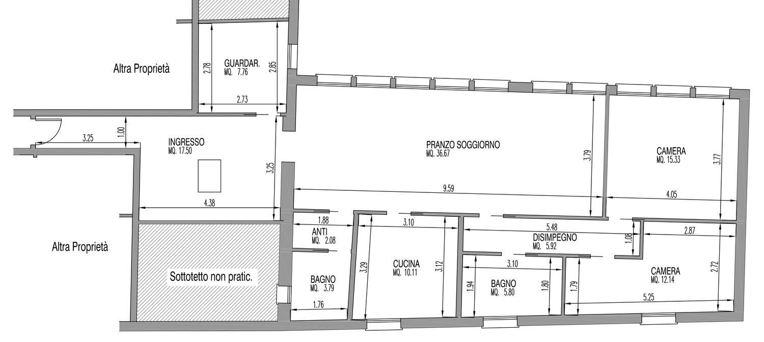 planimetria - Appartamento a Venezia de la Testa, Venezia - planimetria 1