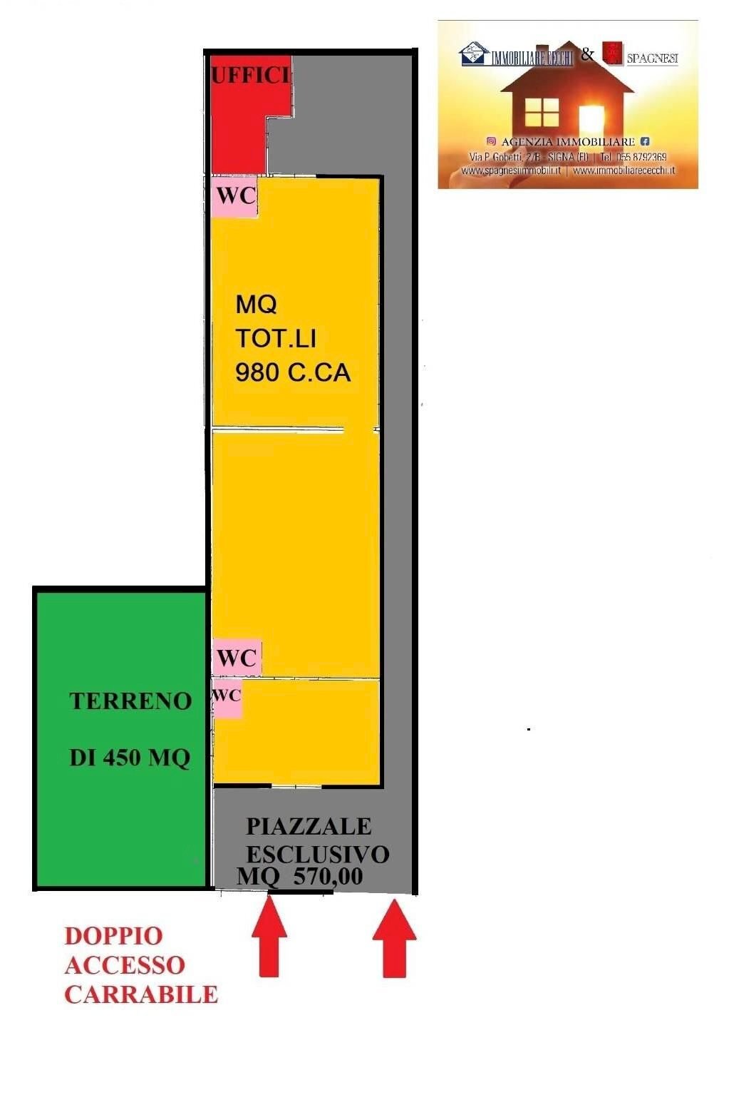 Capannone via Indicatorio, Signa - planimetria 1