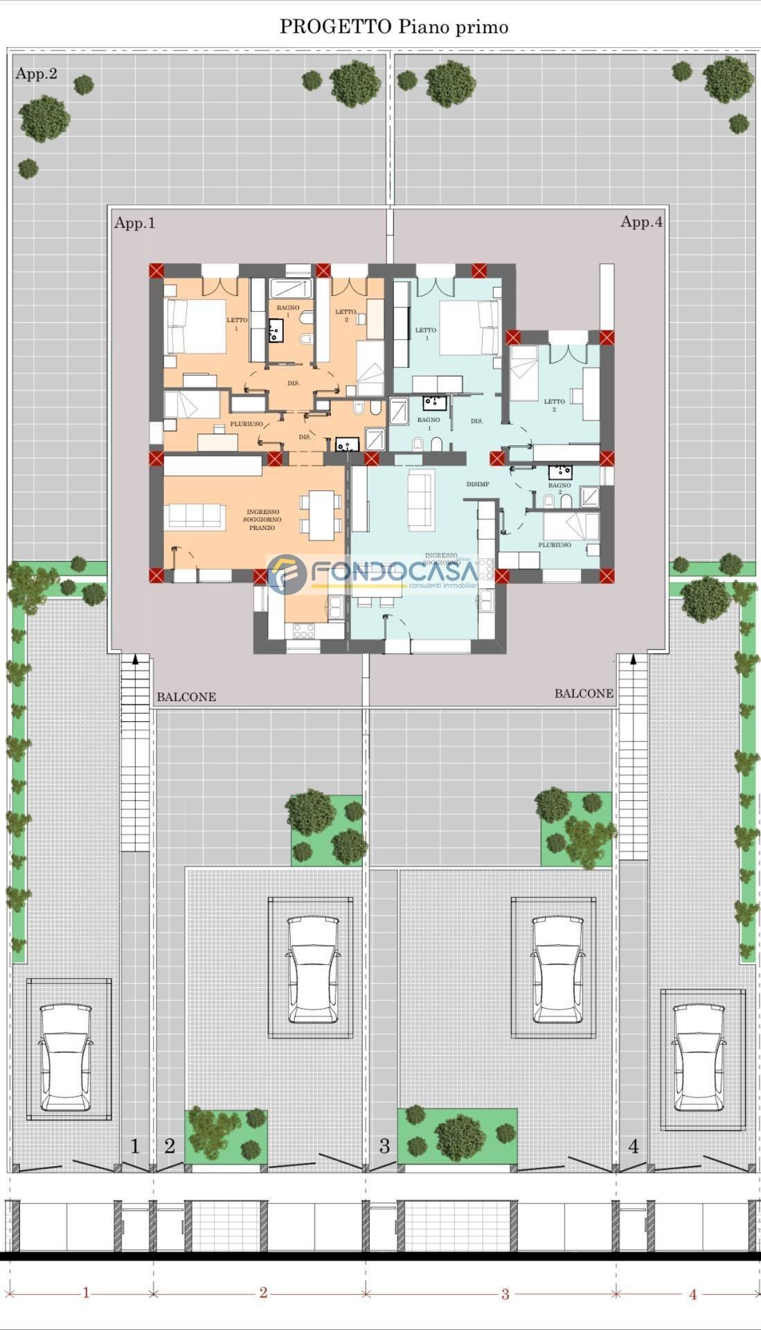 Foto 17 - Quadrilocale Via Leuca Tempi Nuovi
 
164, Lecce - planimetria 1