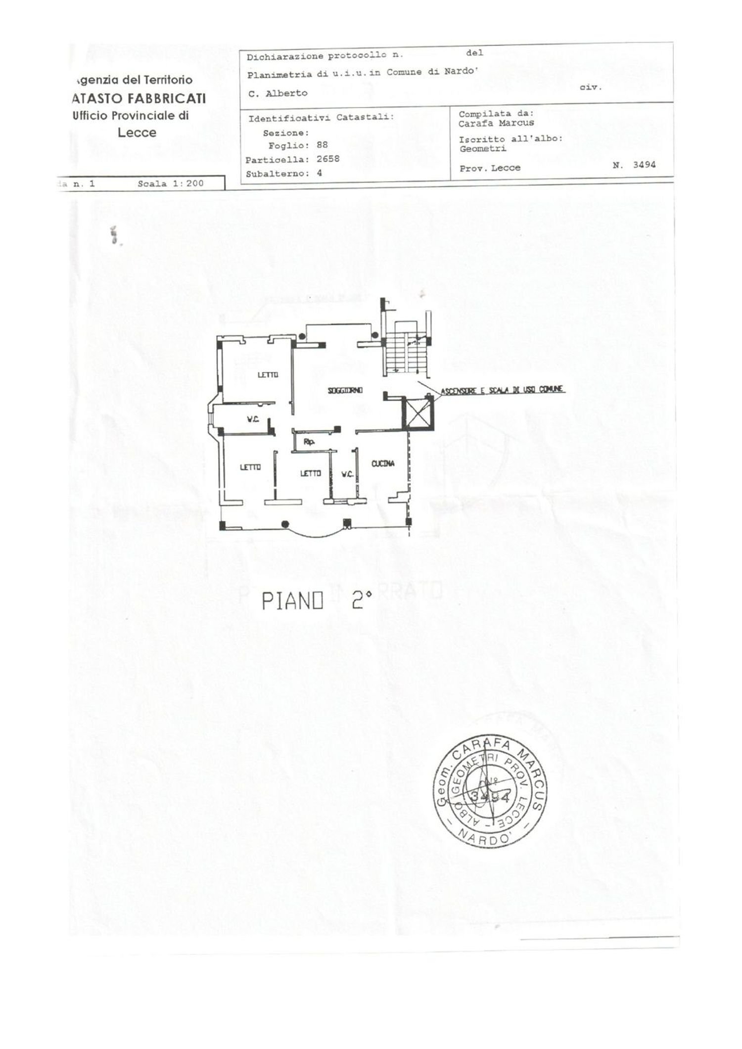 planimetria - Appartamento Carlo Alberto
 
50, Nardò - planimetria 1