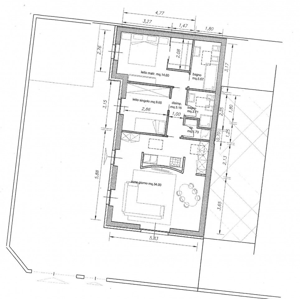 pianta 3 - Terreno edificabile via carella, Rottofreno - foto 2