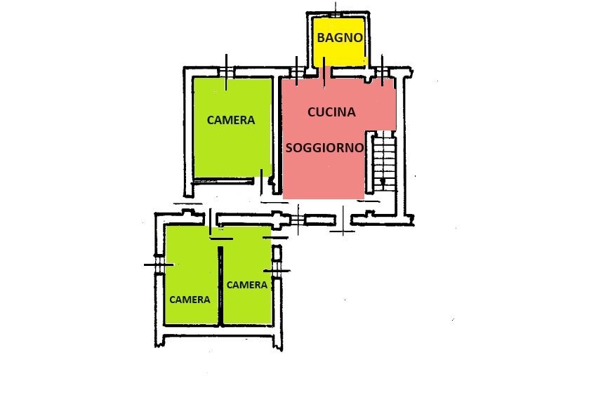 planimetria - Independent house località  poggio area, Bobbio - floor plans 1