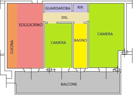 Planimetria - Three-room apartment Via Fornace, Gragnano Trebbiense - floor plans 1