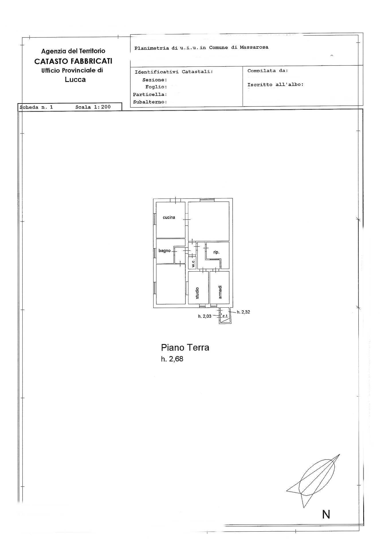 Foto 35 - Casa semi indipendente Via dei Venti, Massarosa - planimetria 1