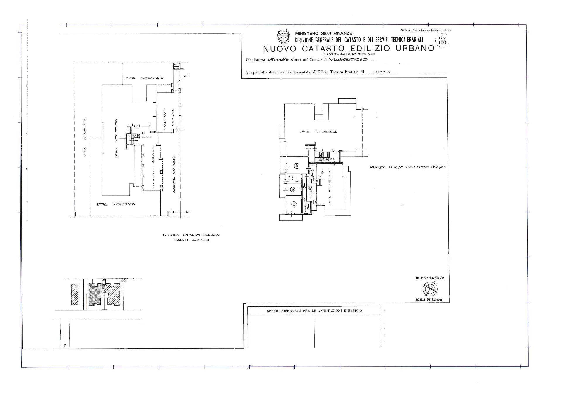 Foto 20 - Appartamento Via Turati, Viareggio - planimetria 1