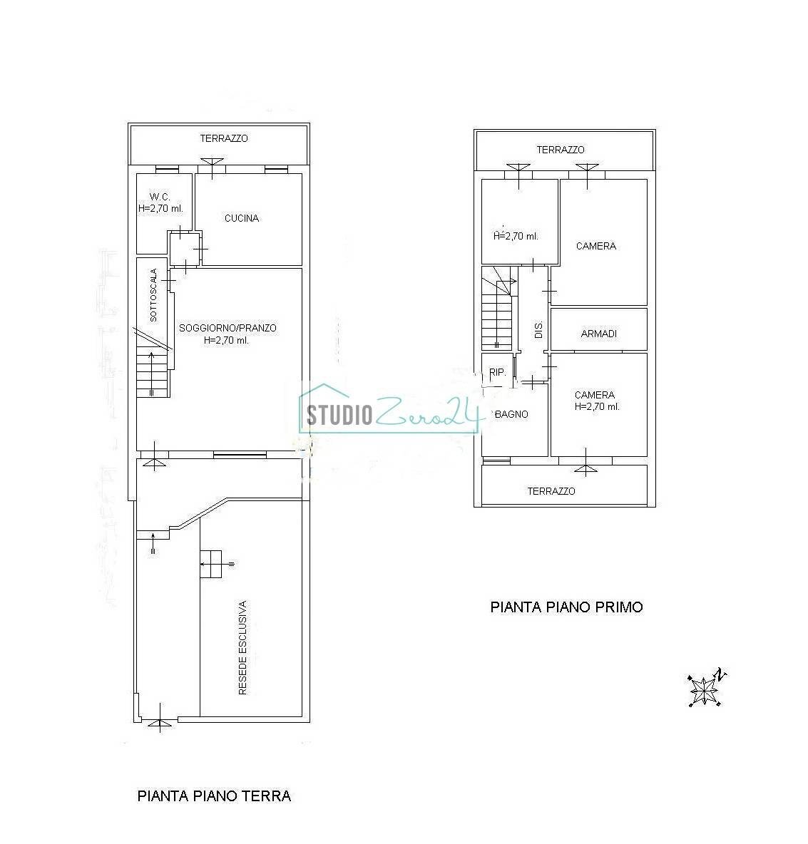 Foto 42 - Villa a Schiera Seravezza - planimetria 1