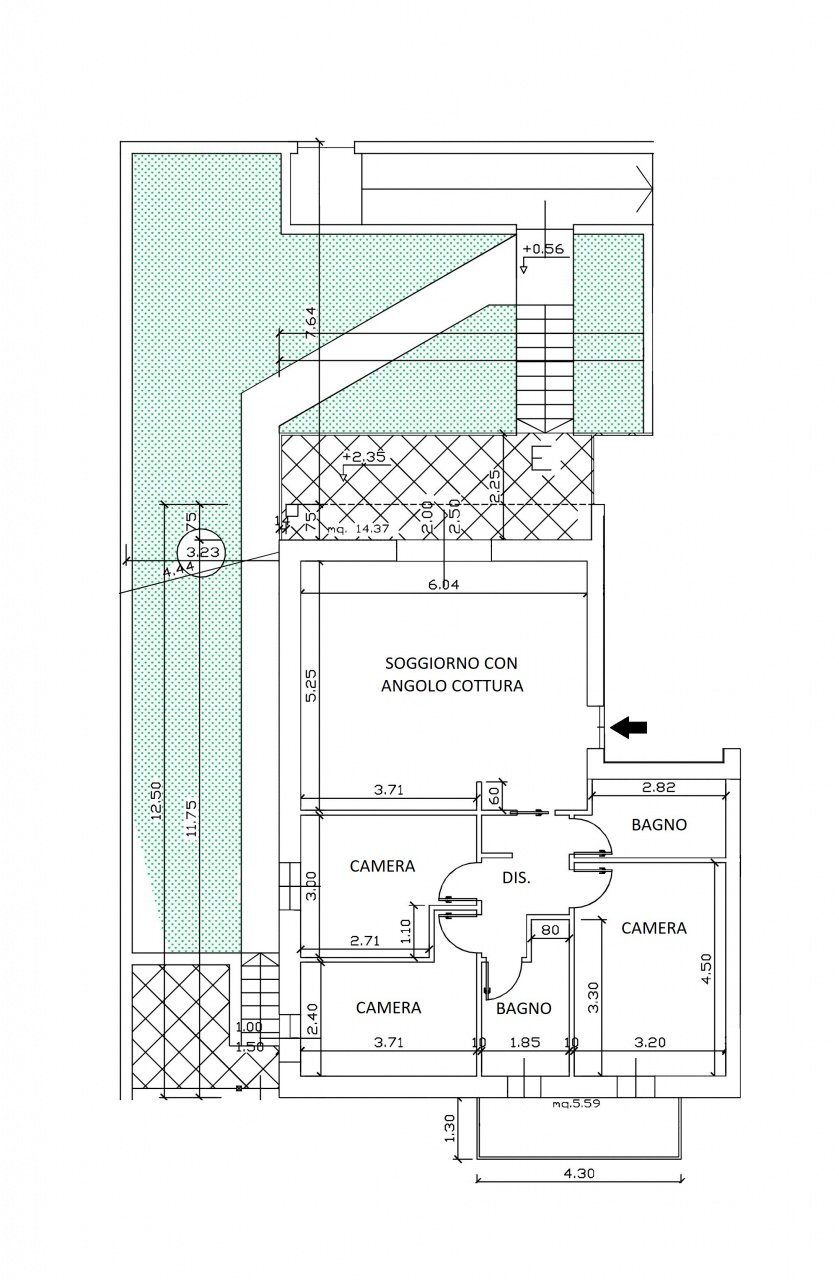 PLANIMETRIA - Four-room apartment VIALE EUROPA, Pontenure - floor plans 1