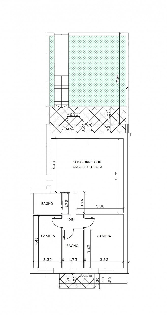 PLANIMETRIA - Three-room apartment VIALE EUROPA, Pontenure - floor plans 1