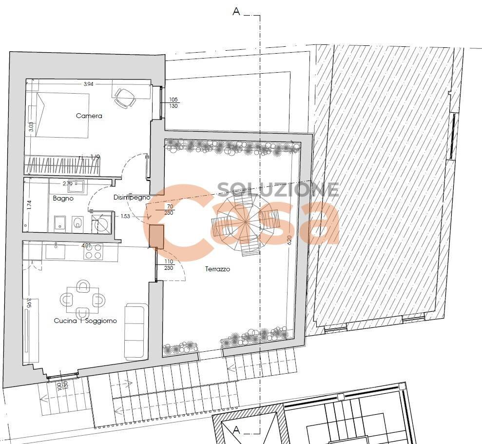 Foto 11 - Bilocale Via Venturini, Piacenza - planimetria 1