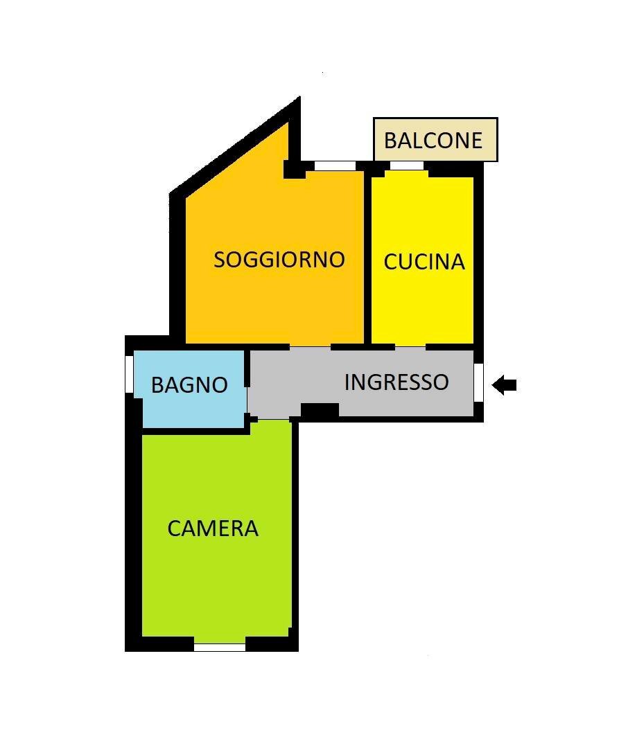 Foto 16 - Bilocale Viale Gran Sasso, Milano - planimetria 1