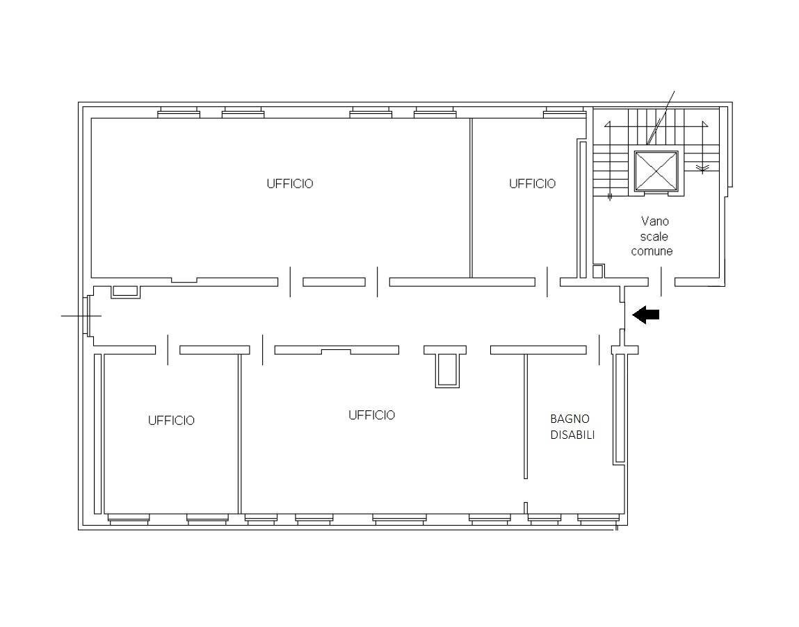 Foto 8 - Ufficio Via Pietro Giordani, Piacenza - planimetria 1