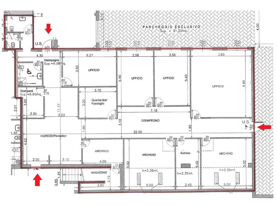 Foto 19 - Ufficio Via Calciati, Piacenza - planimetria 1