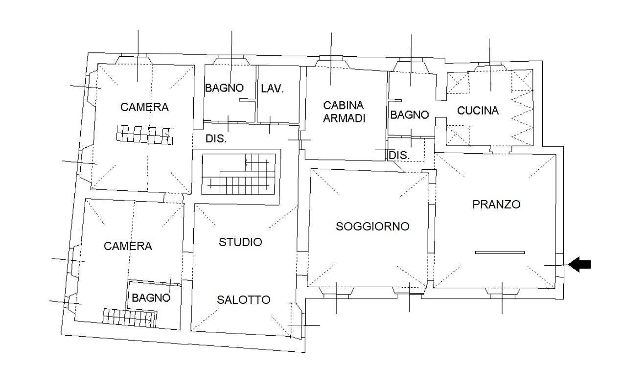 Foto 36 - Quadrilocale Piazza Sant'Antonino, Piacenza - planimetria 1