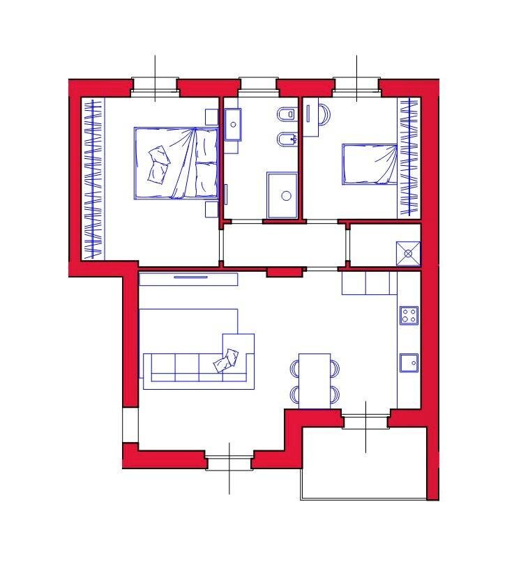 Foto 5 - Trilocale Via Alicata, Rottofreno - planimetria 1