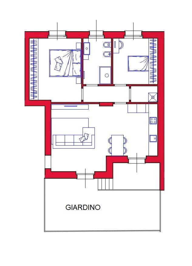Foto 2 - Trilocale Via Alicata, Rottofreno - planimetria 1