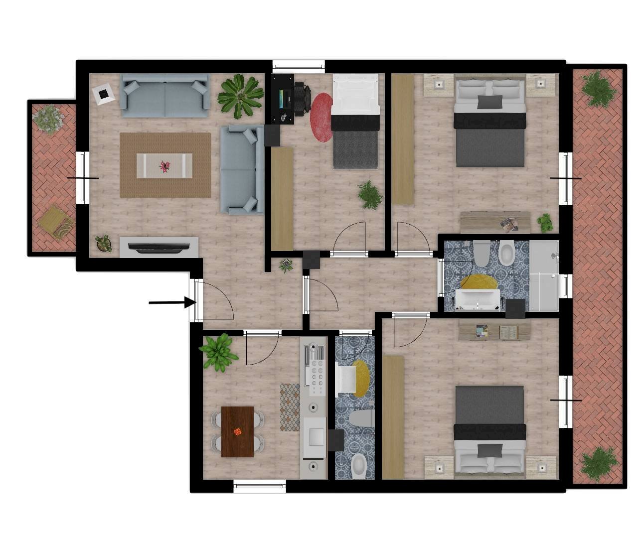 Foto 39 - Appartamento via pietro calamandrei
 
35, Monteriggioni - planimetria 1