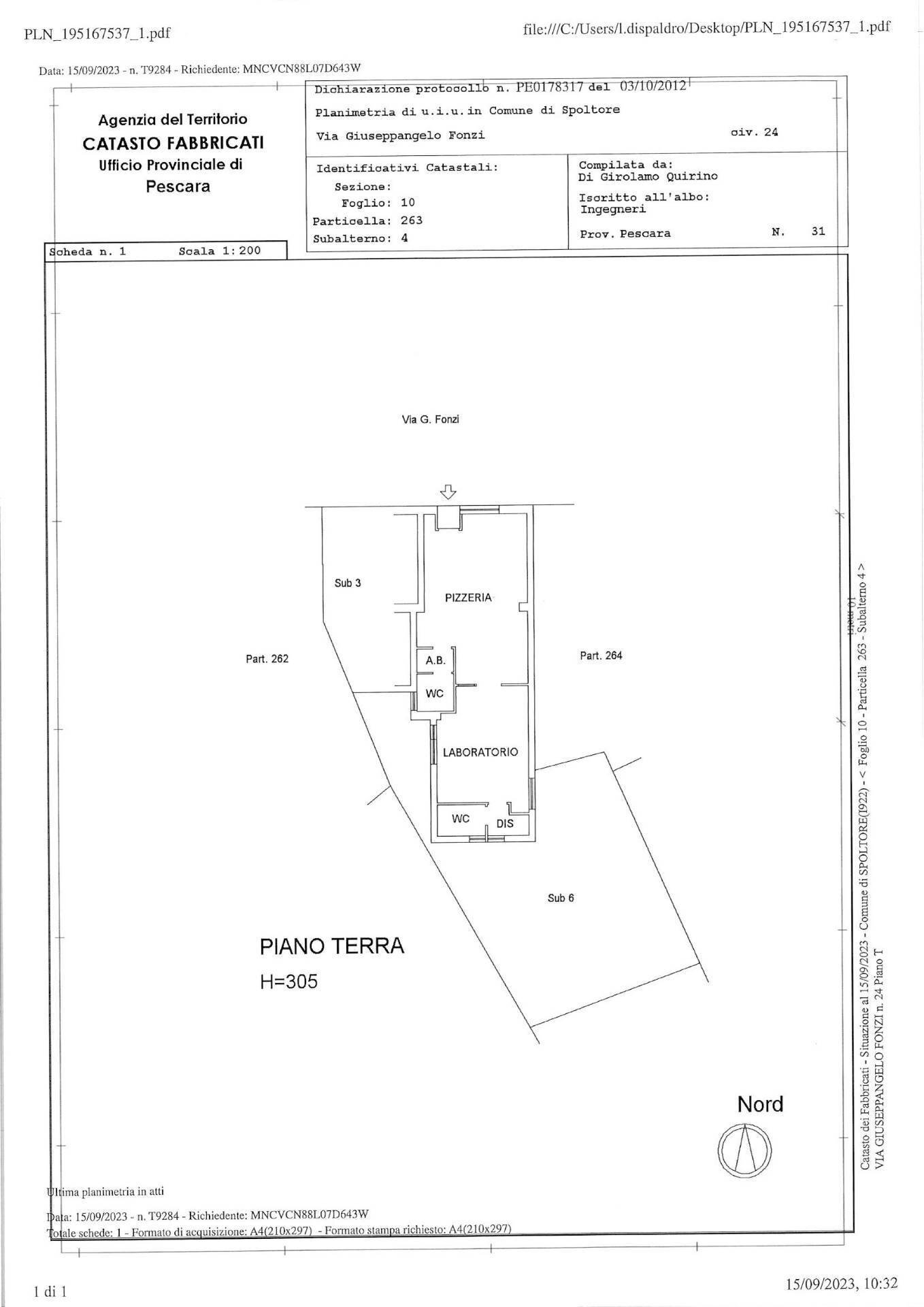 Foto 9 - Commercial Premises Via G. Fonzi
 
24, Spoltore - floor plans 1