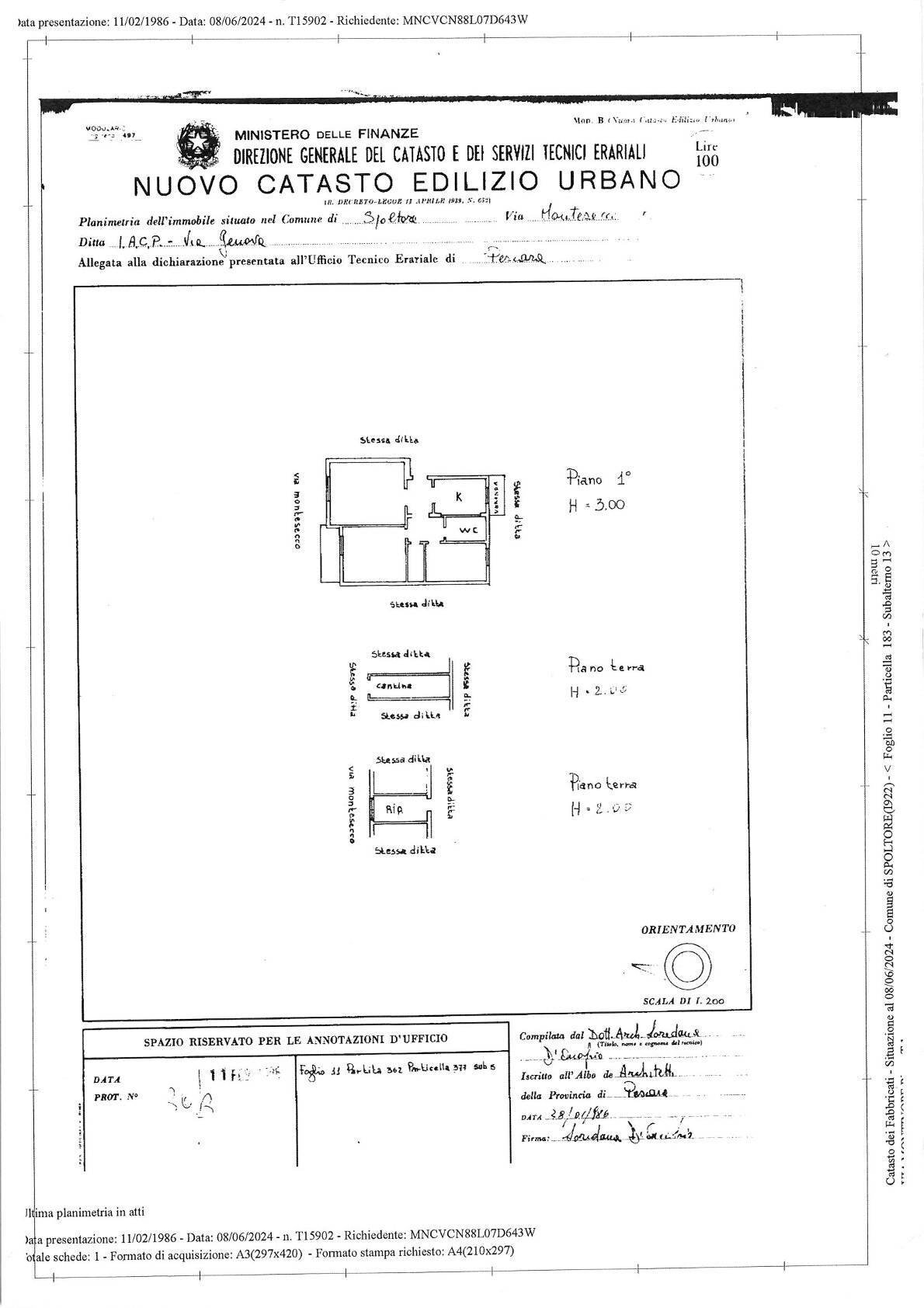 Foto 27 - Three-room apartment Via Montesecco, Spoltore - floor plans 1