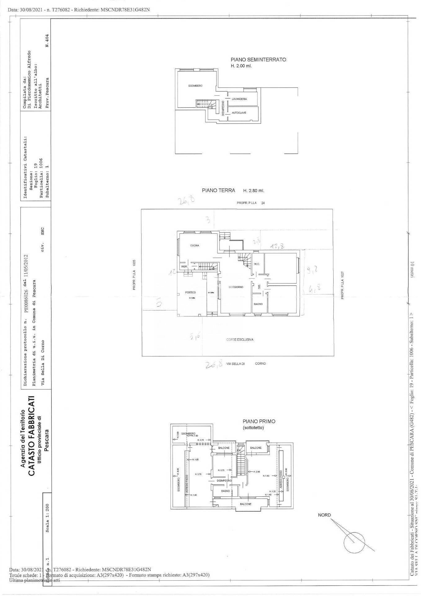 Foto 42 - Villa Via Sella Di Corno, Pescara - planimetria 1