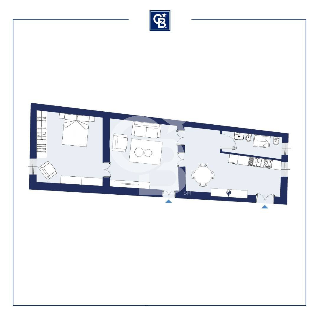 Foto 19 - Trilocale Via del Meone, Viterbo - planimetria 1