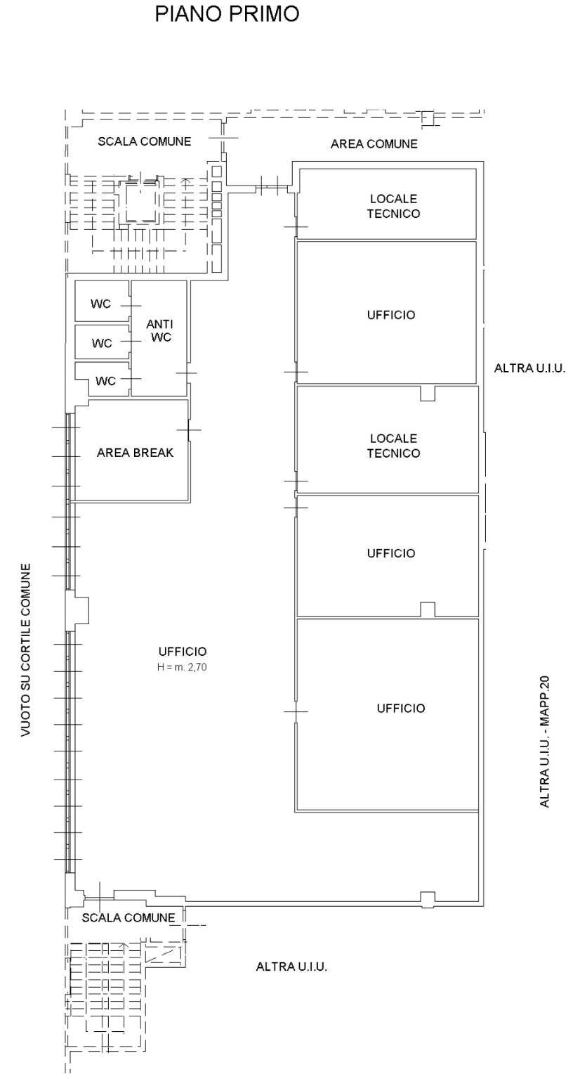 Ufficio via Cascina Colombaro, 56, Cuneo (zona Donatello) - planimetria 1