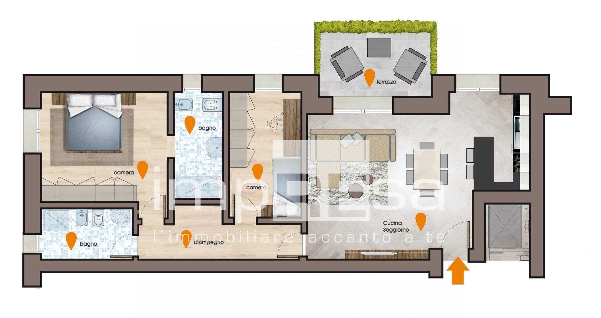 Foto 23 - Three-room apartment VIA CA ZENOBIO, Treviso - floor plans 1