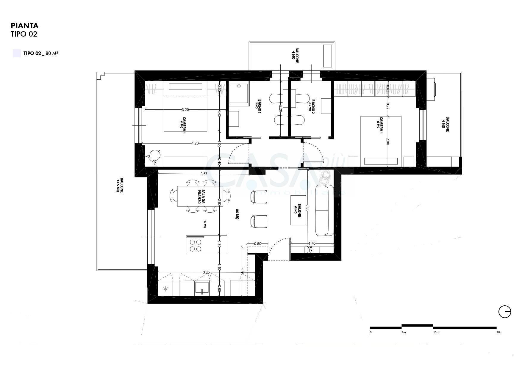 Foto 3 - Attic Viale Rinascimento, San Benedetto del Tronto - floor plans 1
