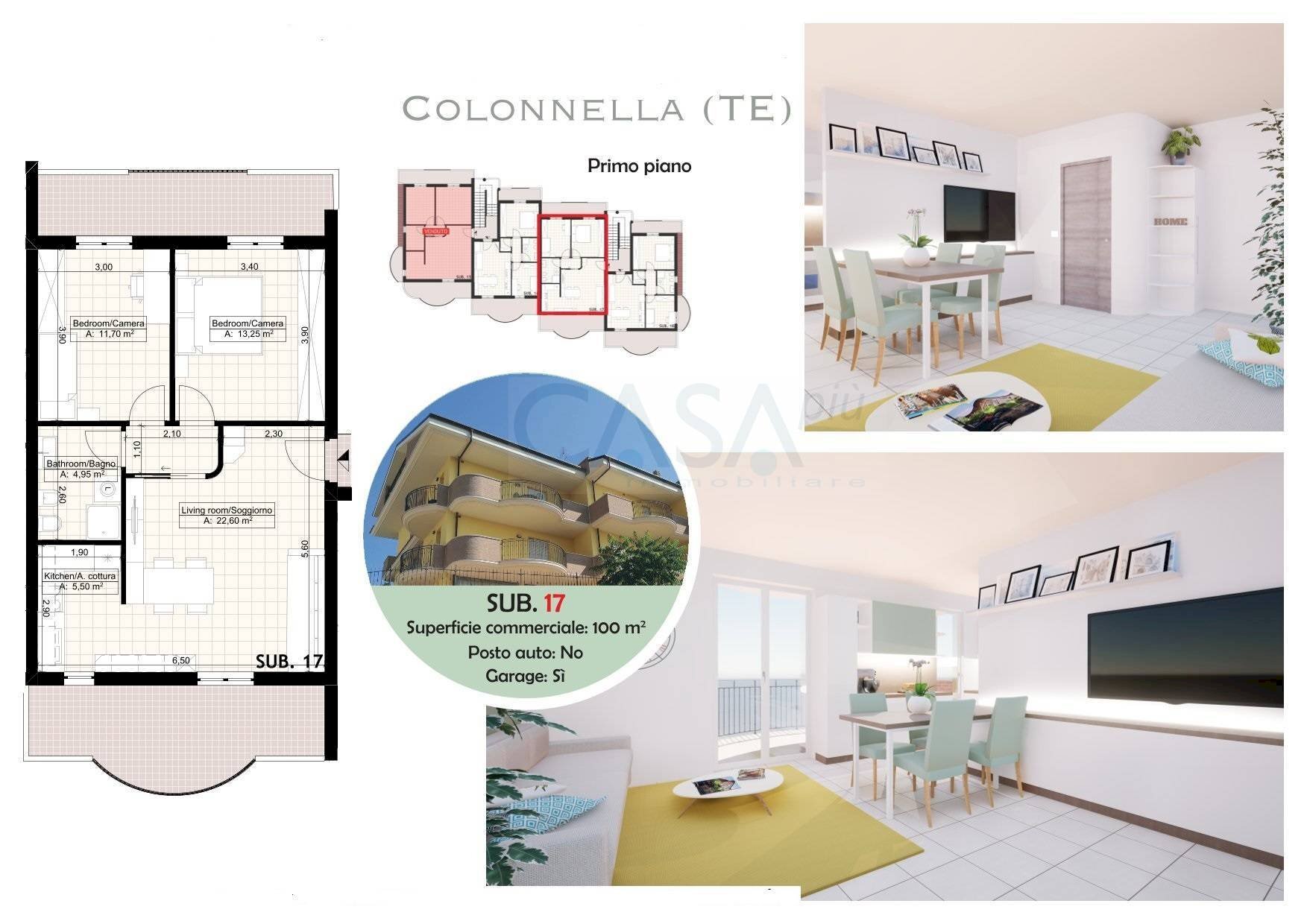 Foto 1 - Trilocale Contrada san martino, Colonnella - planimetria 1