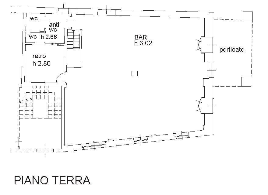 Negozio piazza Santa Maria, 1, Peveragno - planimetria 1