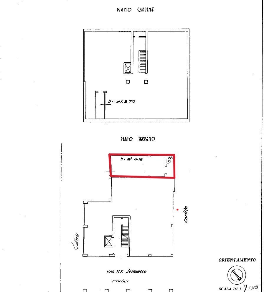 Negozio piazza Europa, 14, Cuneo (zona Centro) - planimetria 1