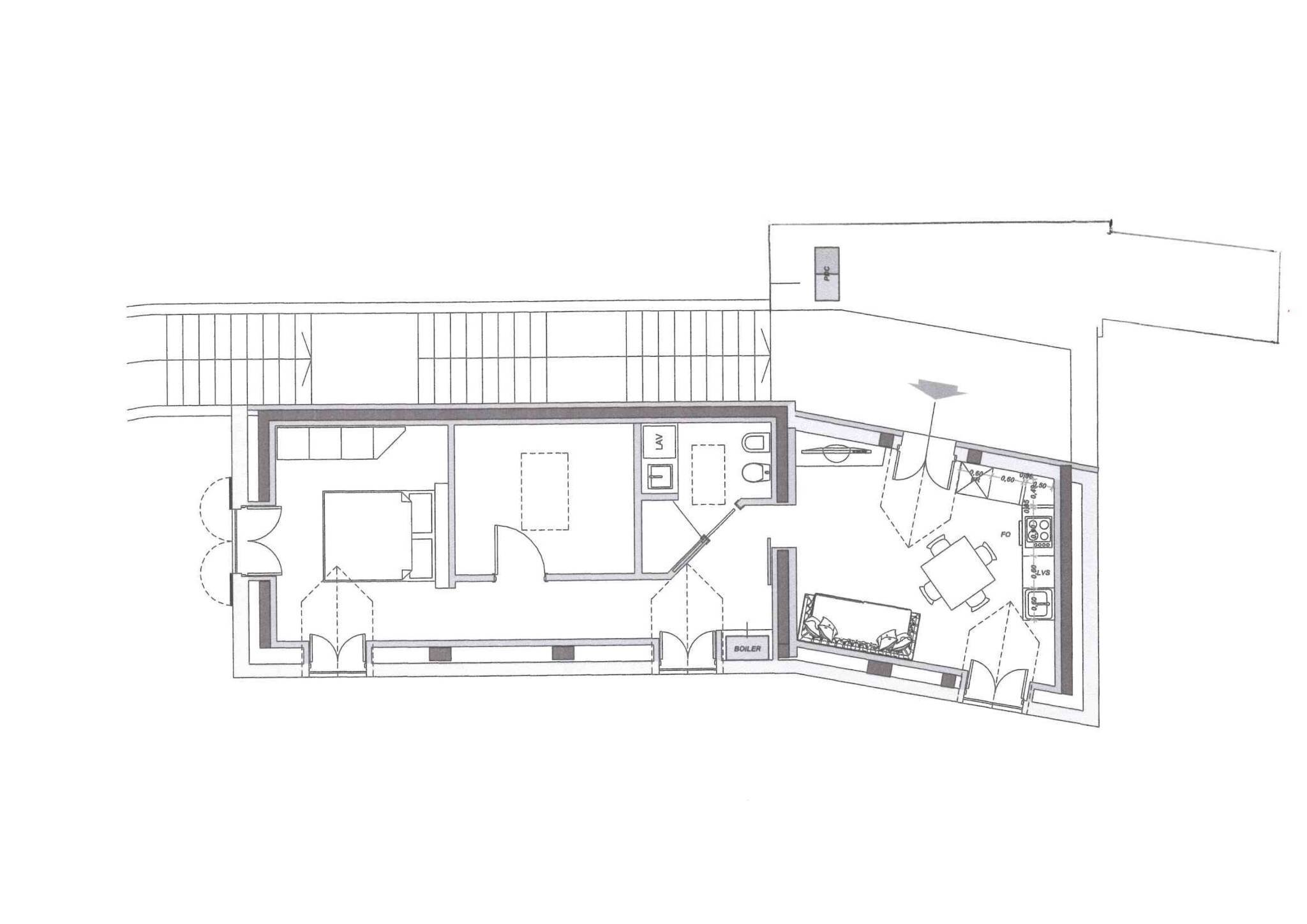 Trilocale corso Mentone, 48, Ventimiglia - planimetria 1
