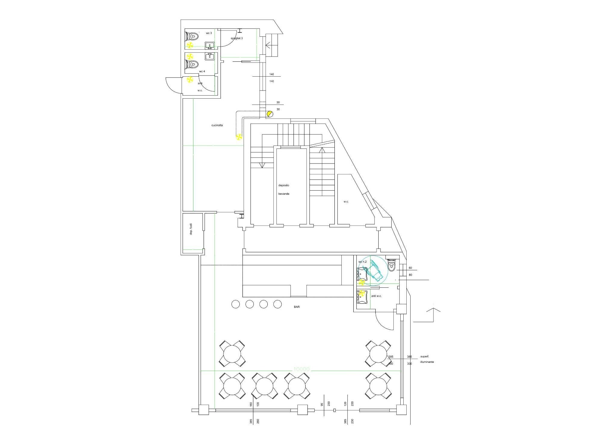 Restaurant via Valle Po, 99, hamlet Madonna dell'Olmo, Cuneo - floor plans 1