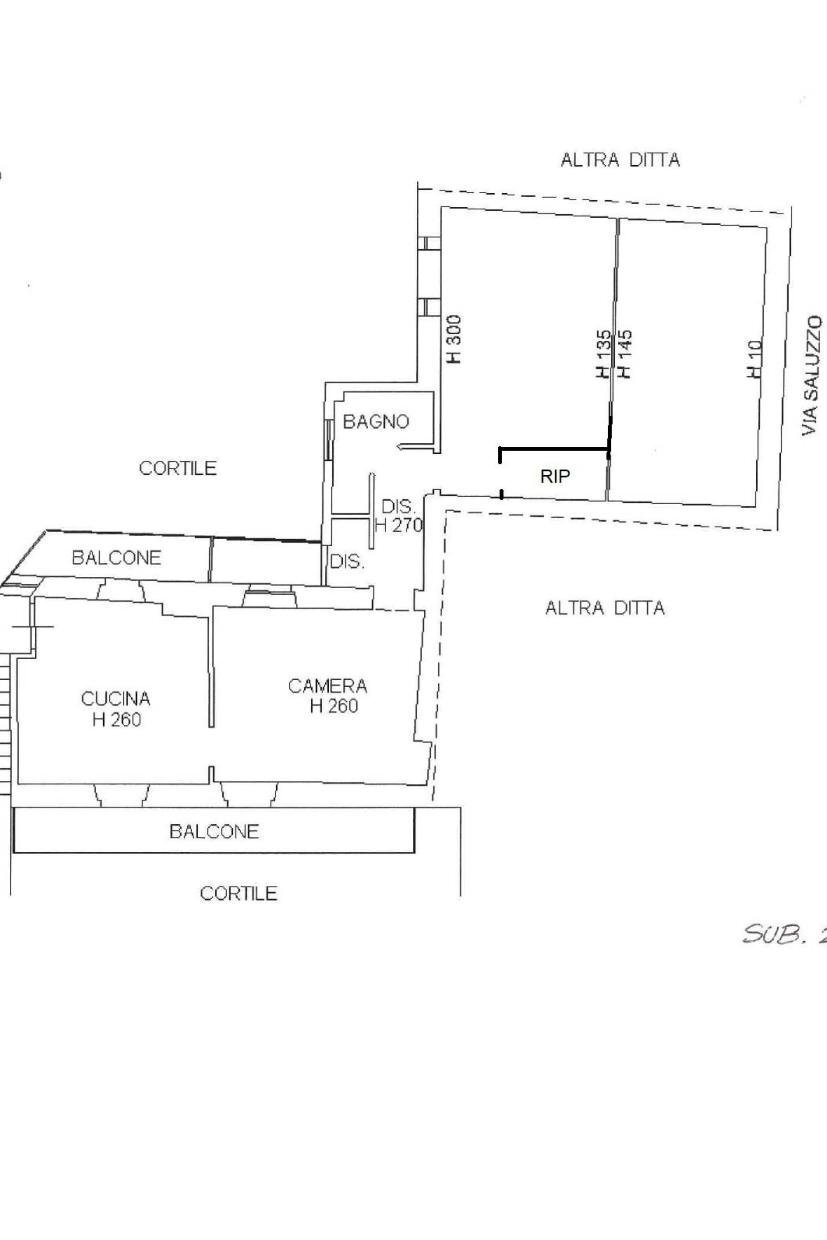 Trilocale via Carlo Massimiliano Roero, 9, Cuneo (zona Centro) - planimetria 1