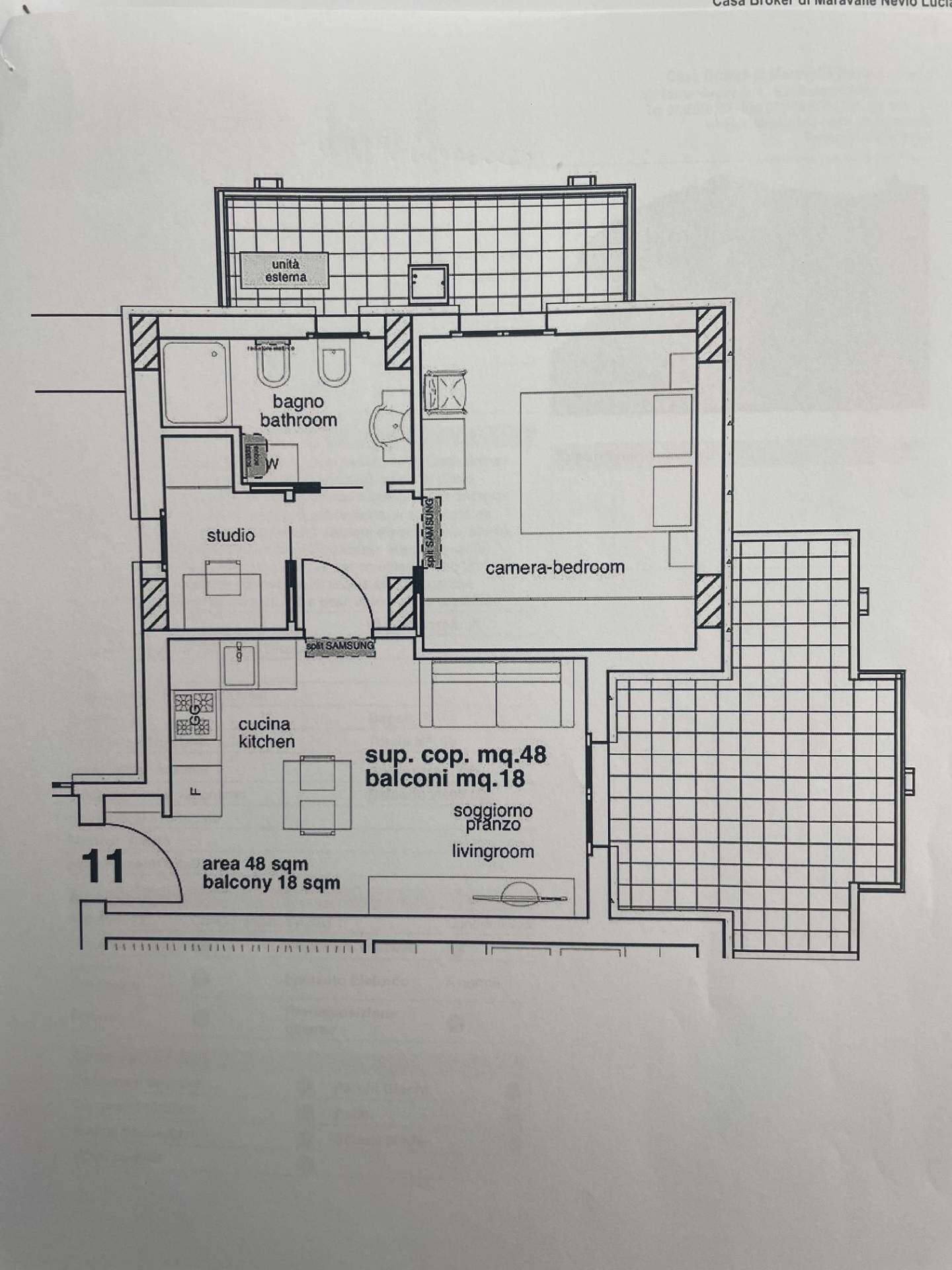 Foto 2 - Trilocale Via San Francesco, Acquaviva Picena - planimetria 1