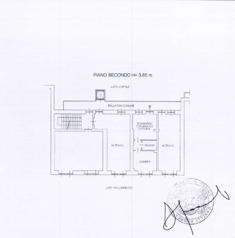 planimetria - Appartamento via CESARE LOMBROSO, 13, Torino (zona San Salvario) - planimetria 1