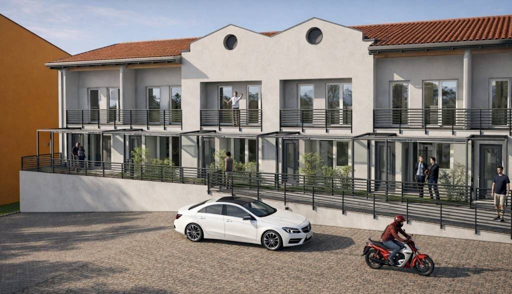 Facciata - Villa a Schiera via San Biagio, Monguzzo - foto 1